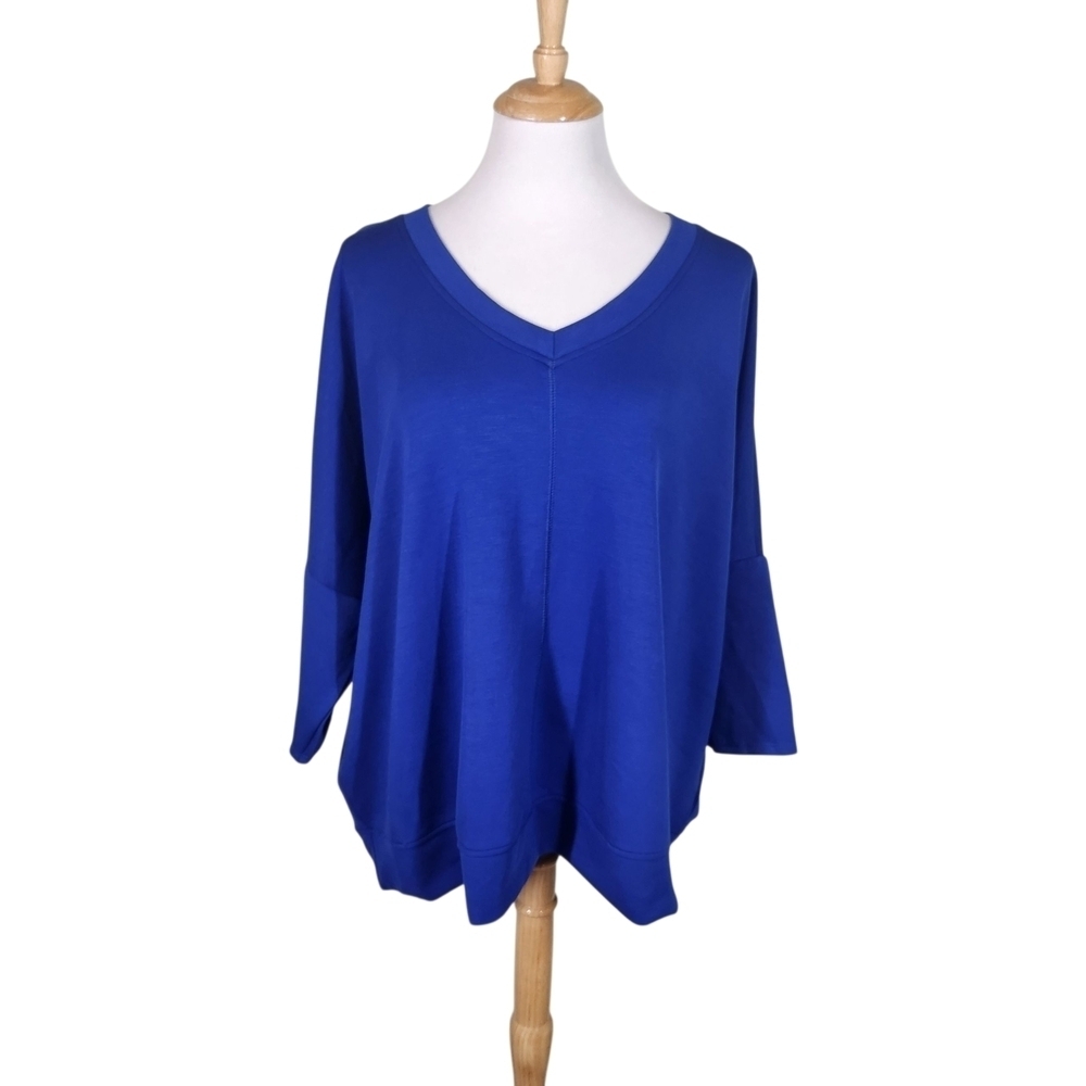 Cable & Gauge Royal Blue V-Neck Tunic
